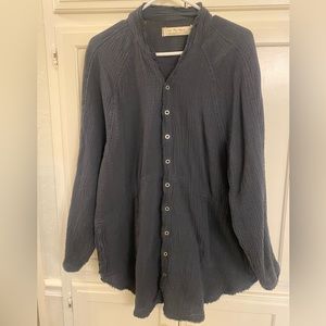 Free People Summer Daydream Button-Down Shirt. Black. *worn 1 time*